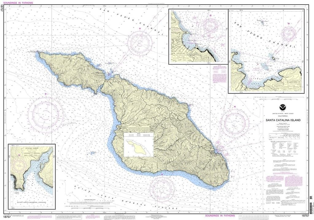 NOAA Nautical Chart 18757: Santa Catalina Island; Avalon Bay; Catalina Harbor; Isthmus Cove