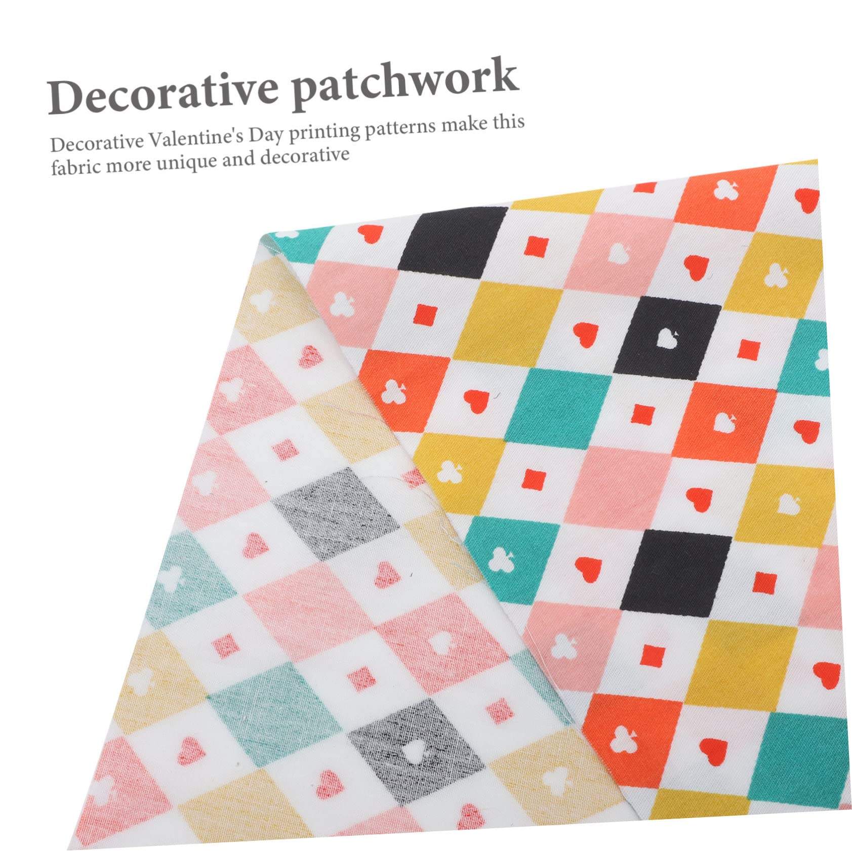 NUOBESTY 3 Set Di Fogli Di Tessuto Per Patchwork Quilting Decorazioni A Forma Di Cuore Per Cucito E Festival 5 Fogli * 3