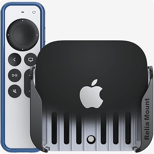 ReliaMount Soporte para Apple TV (negro y gris frío para Apple TV Mount Plus Blue Case)