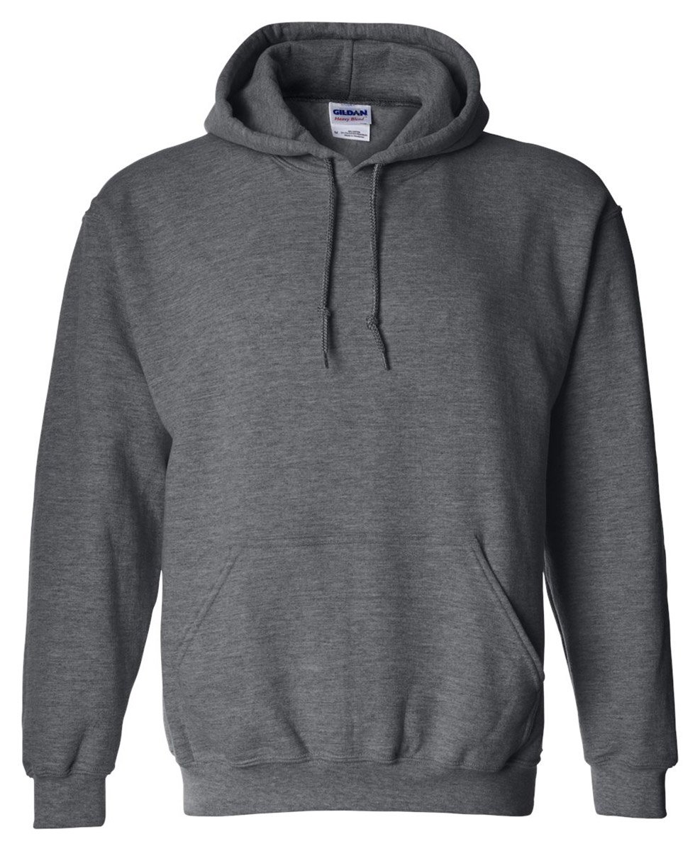 Gildan Men's Heavy Blend Drawcord Hooded Sweatshirt, Safety Pink