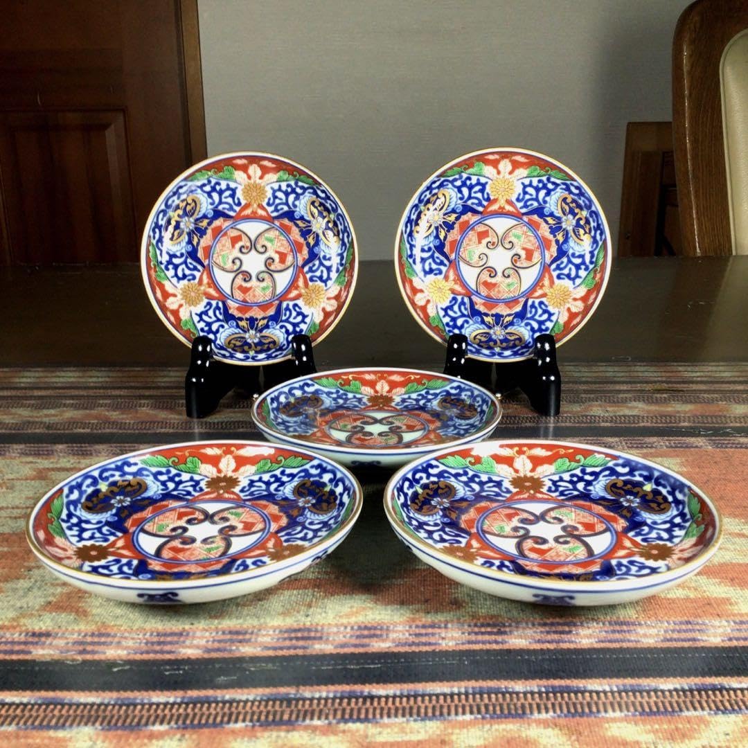 Amazon.co.jp: 賞美堂 其泉 『古伊万里見込地紋』 小皿 5枚 : ホーム