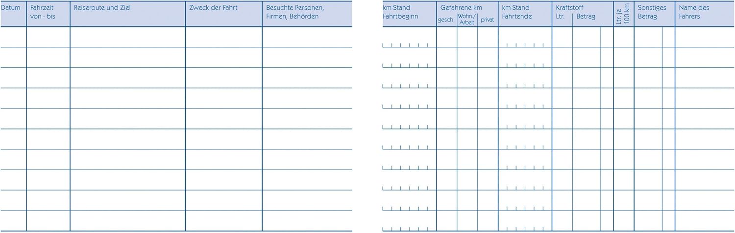 Avery Zweckform 222 Car Ride Book (A6 Landscape Format 40 Sheets – White 2 Items