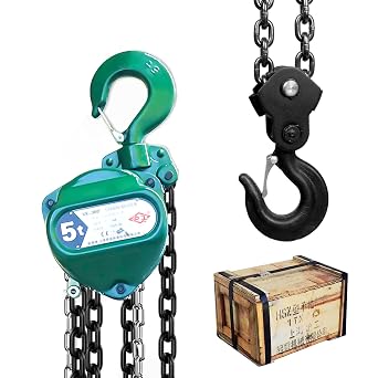 Hand Chain Hoist 5Ton11023lb, 360 Hand-Pulled Chain,Chain Fall 10FT3m, G80 Manganese Steel with 2 Heavy Duty Hooks, Presents for Dad Husband Men