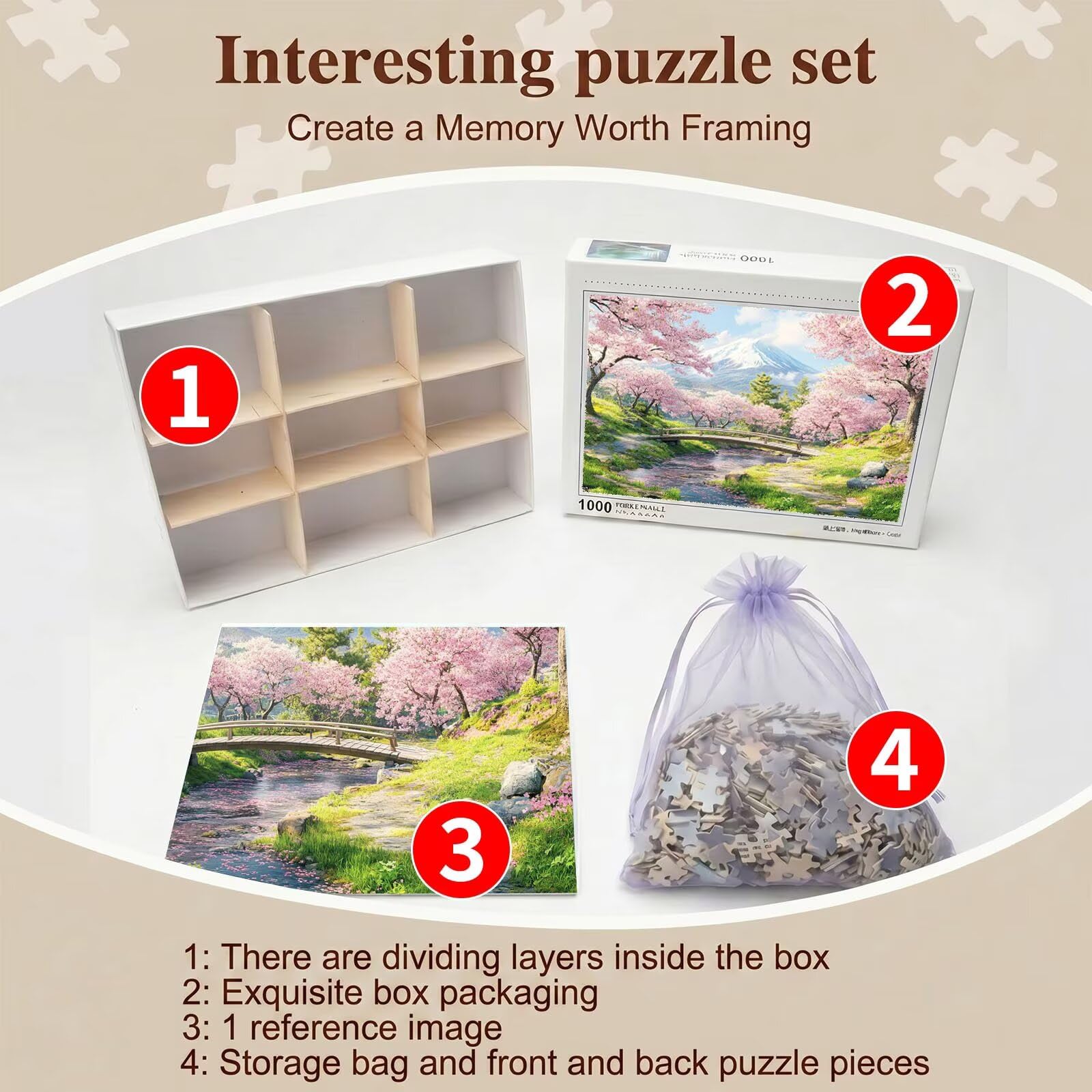 Giappone Montagna-2 Puzzle 2000 Pezzi per Adulti, Puzzle in Legno - Collezione Classica con Poster Incluso - Sfida di Concentrazione e Passatempo Antistress, Gioco per Famiglia, 99 x 70 cm f0-851