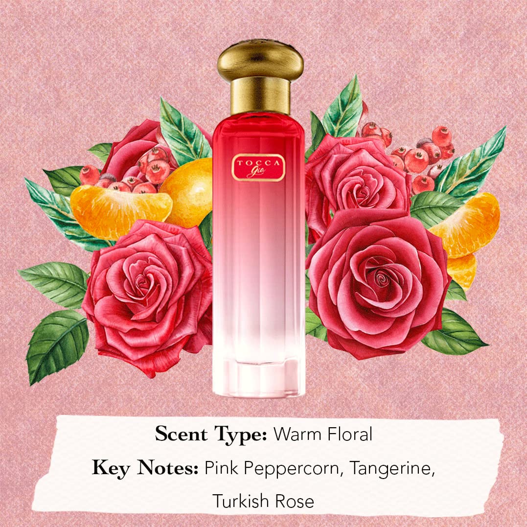 Tocca Women's Perfume, Gia Fragrance, 0.68 oz (20 ml) - Warm Floral, Pink Peppercorn, Tangerine, Turkish Rose - Hand-Finished Bottle - Image 4