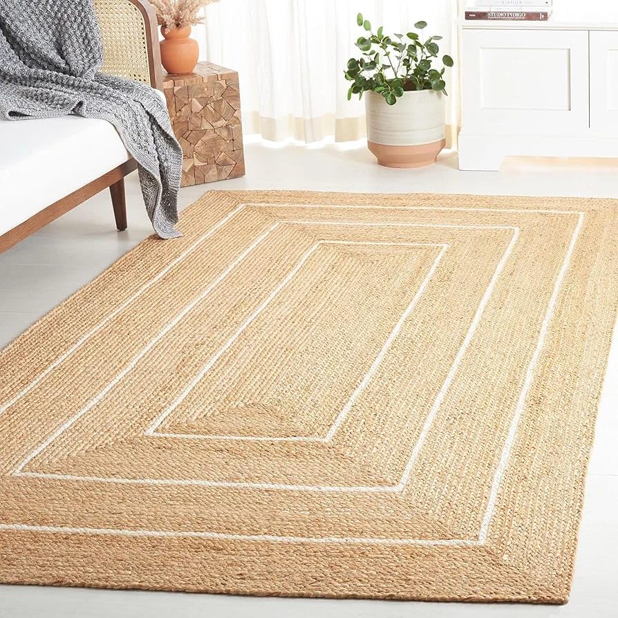 NEWWAYSS Bhuvan Handloom Jute, Braided Reversible Hand Woven Rectangular Rug/Carpet/Mat, for Living & Bedroom (2'x3'[FEET], P_13)