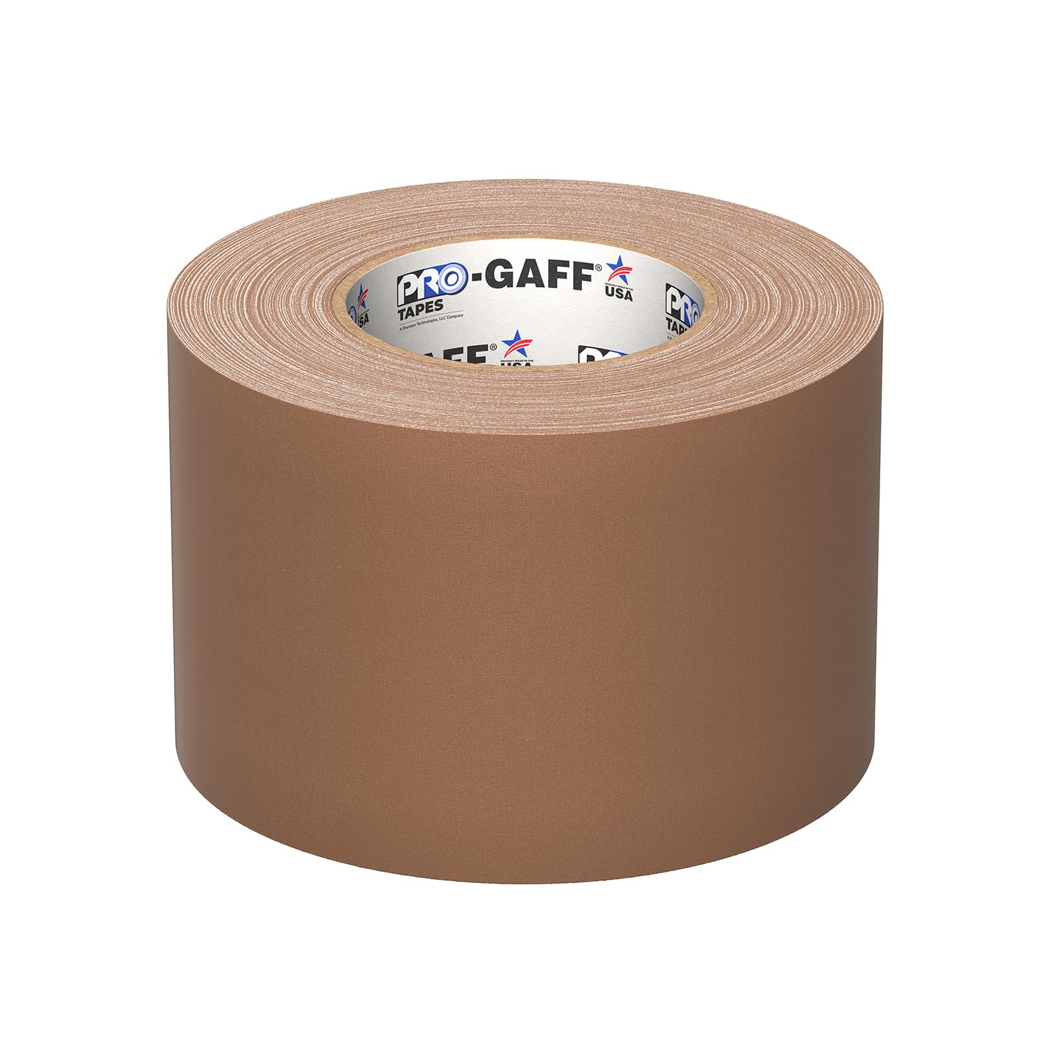 4" Pro Gaff Gaffers Tape 55 yards length tan matte. Premium Heavy-Duty Gaffers Tape trusted by professional Gaffers. Made in the USA. Holds Tight, Easy to remove. (Pack of 12)