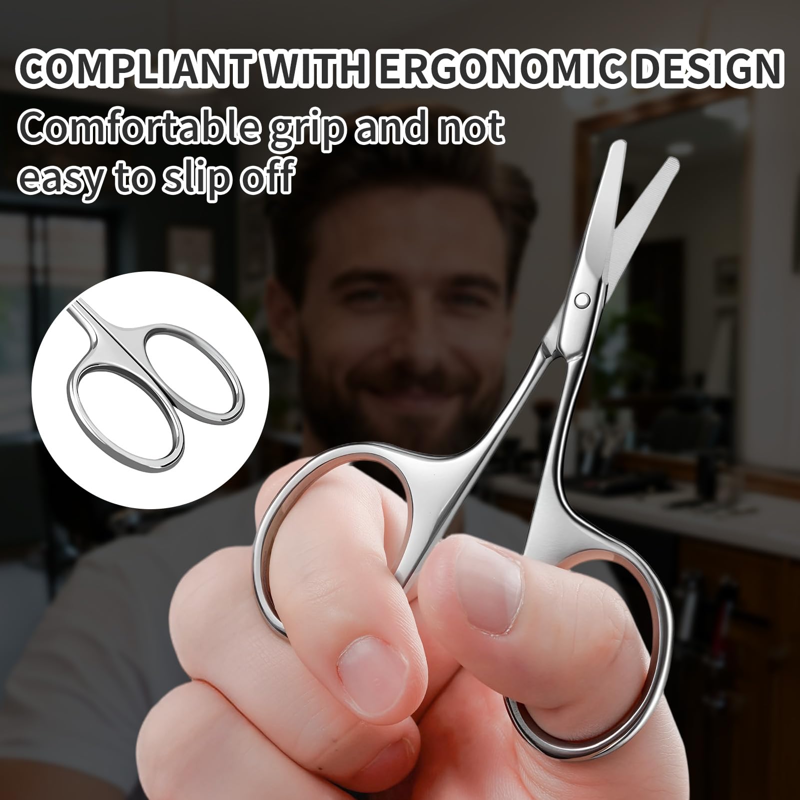 Jetstream Ciseaux Ongles, Ciseaux ongles Bout Rond, Conception à Bords Ronds, Extrêmement Tranchant, Petits ciseaux Adaptés Aux Ongles des Doigts et des Orteils, Argenté