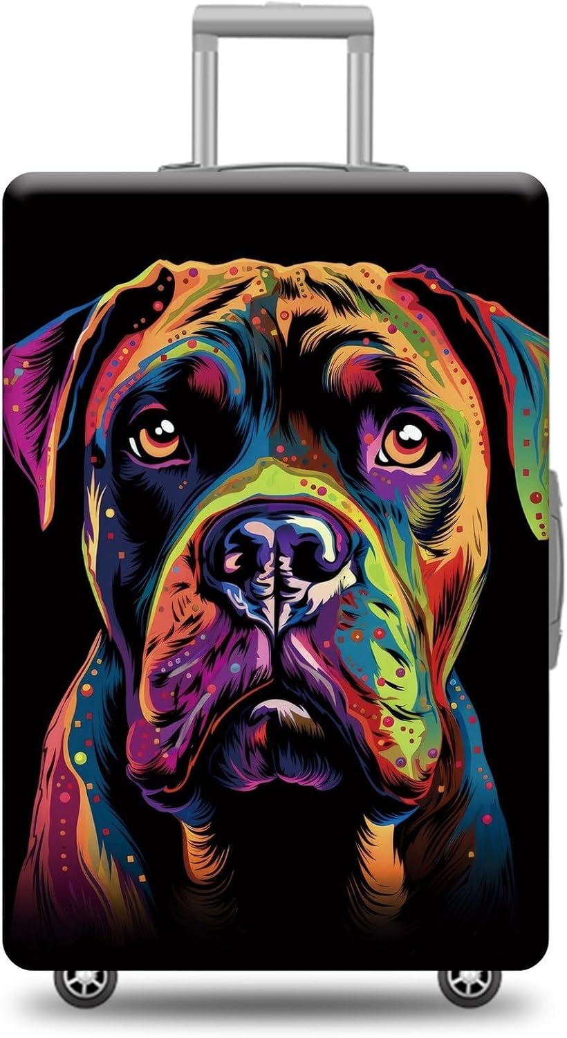 Personalized Dog Luggage Cover Boerboel Dog Suitcase Cover Funny Animal Travel Luggage Covers Washable Elastic Suitcase Baggage Protector For Pet Lovers Style 2