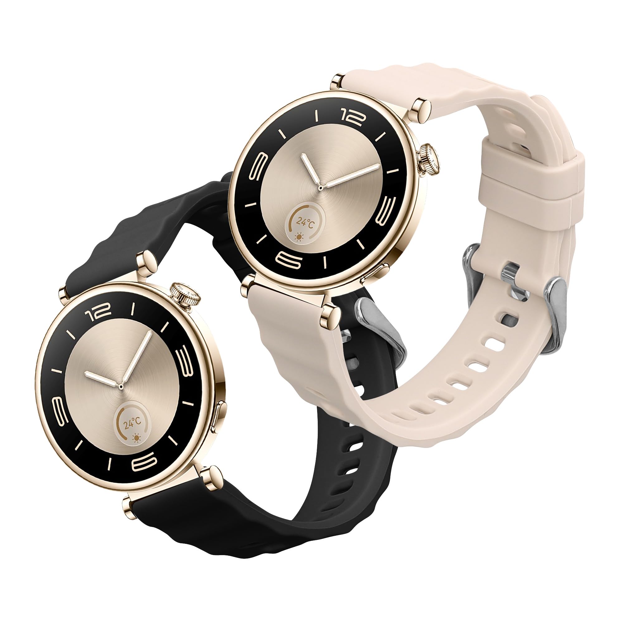 kwmobile 2 x pasek TPU silikonowa klamra kompatybilna z Huawei Watch GT6 41 mm / GT5 Pro 42 mm / GT5 41 mm / GT4 41 mm pasek - paski 14-22 cm