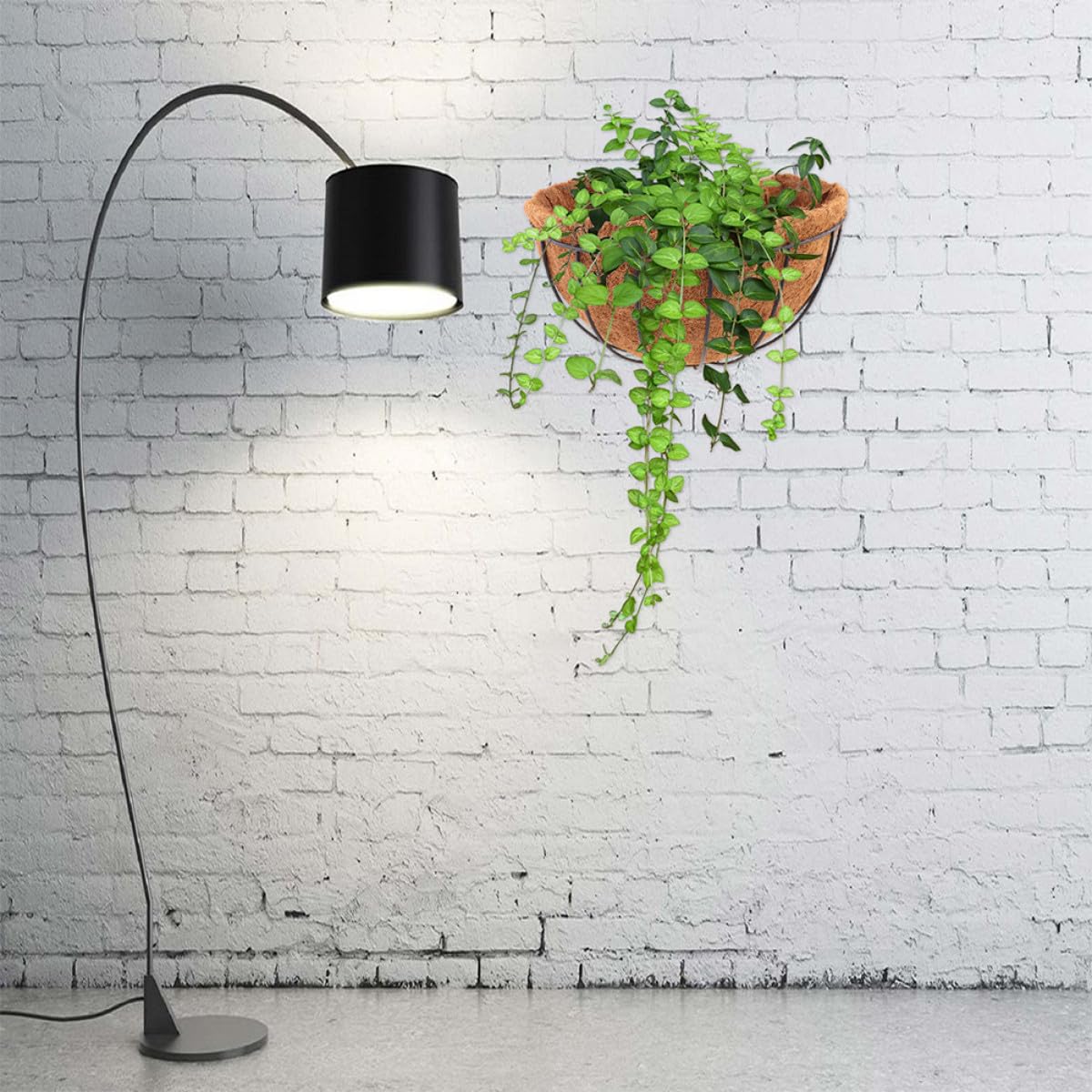 MAGICLULU Hängeblumentopf aus Eisen und Kokosfaser für Balkon