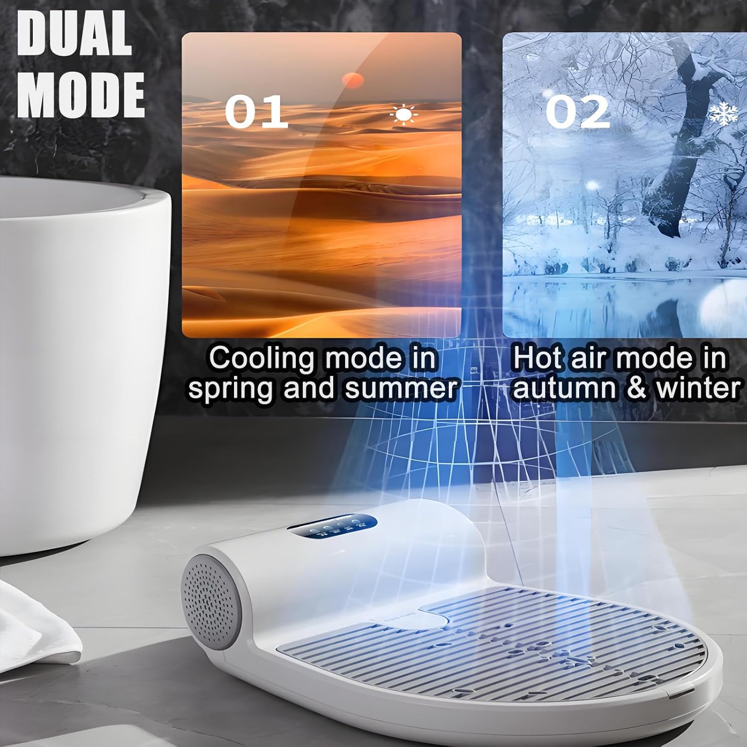 Home Full Body Care Dryer After Shower with Digital Touch Display, 2-in-1 Body & Clothes Hair Dryer,Dual Airflow Modes,Perfect for Bathroom and Commercial Spaces