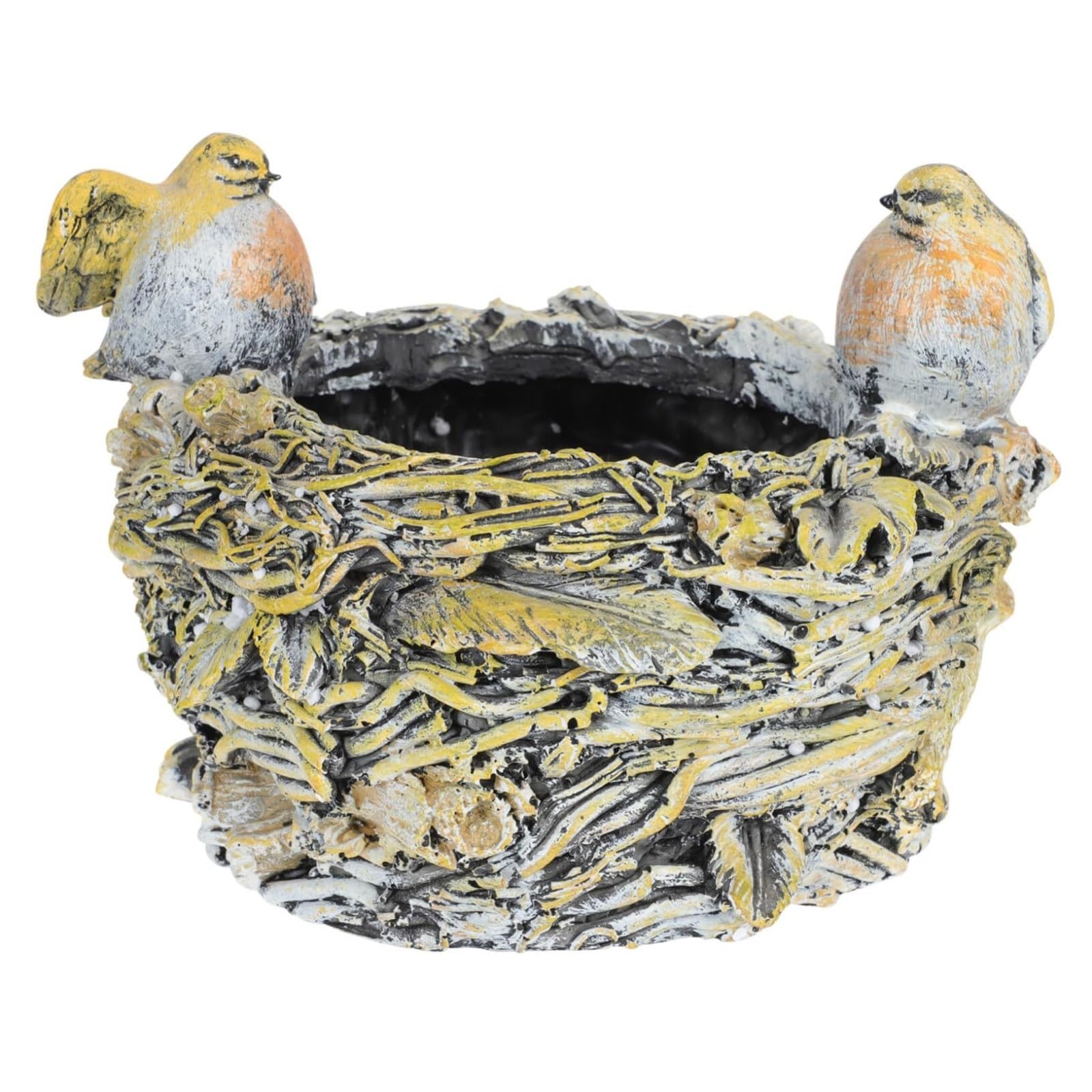 MDNIPQBAM natural Resin Bird's Nest Flower Pot Creative Household Small Lightweight Planter For Succulent Plants for garden