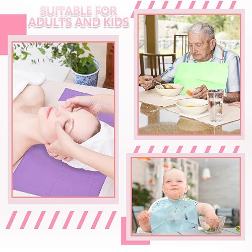 Miniatura 9 de Baberos Dentales para Pacientes Desechables Impermeables Baberos de Papel Dental 50 PCS, 13" x 18" - Hoja de Babero de Tatuaje de 3 Capas Servilleta