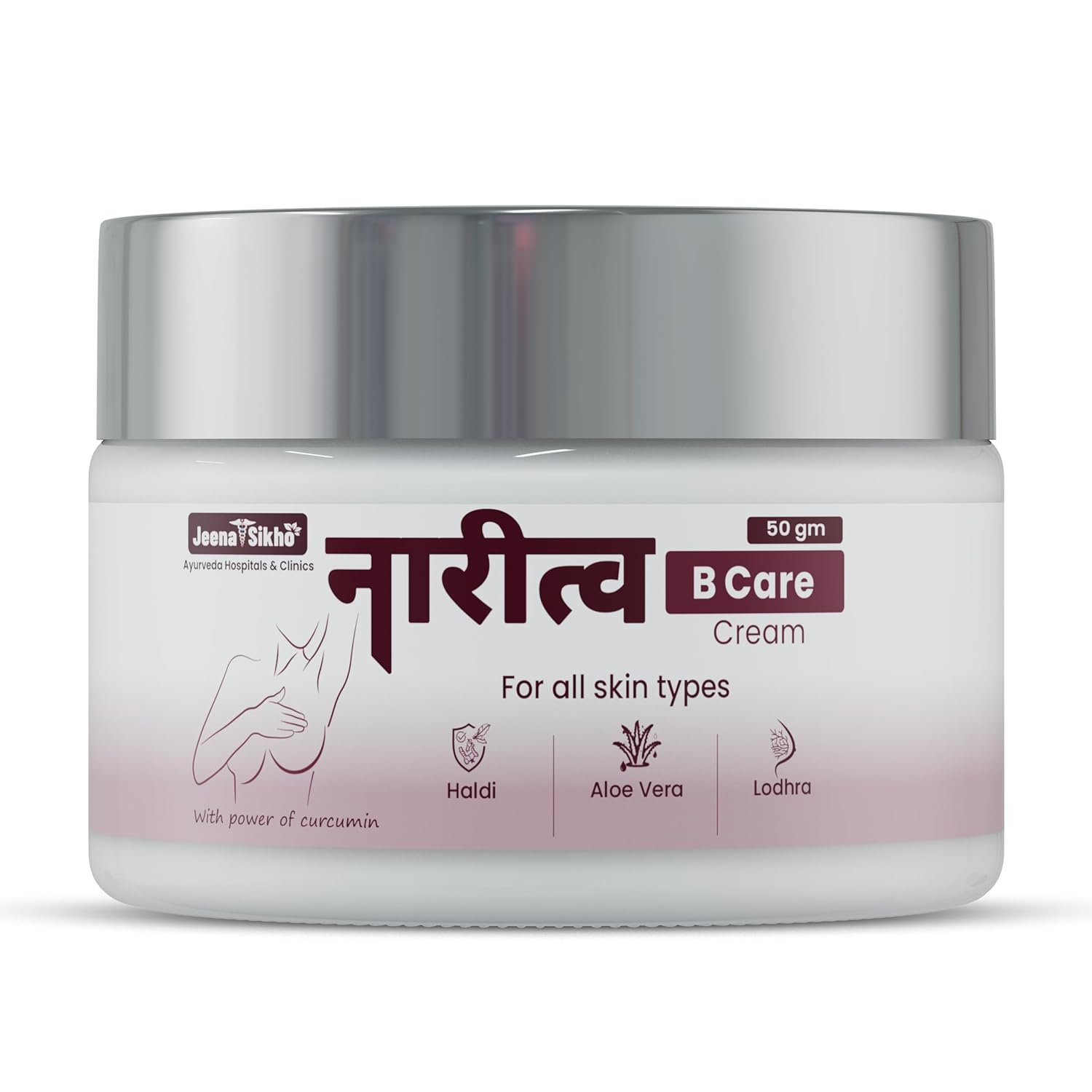 Jeena Sikho Naritva B Care Ayurvedic Bरेst Cream | With Haldi, Ashwagandha & Shatavari | बुBs Women’s Skin Nourishment & Wellness Care, 50 g