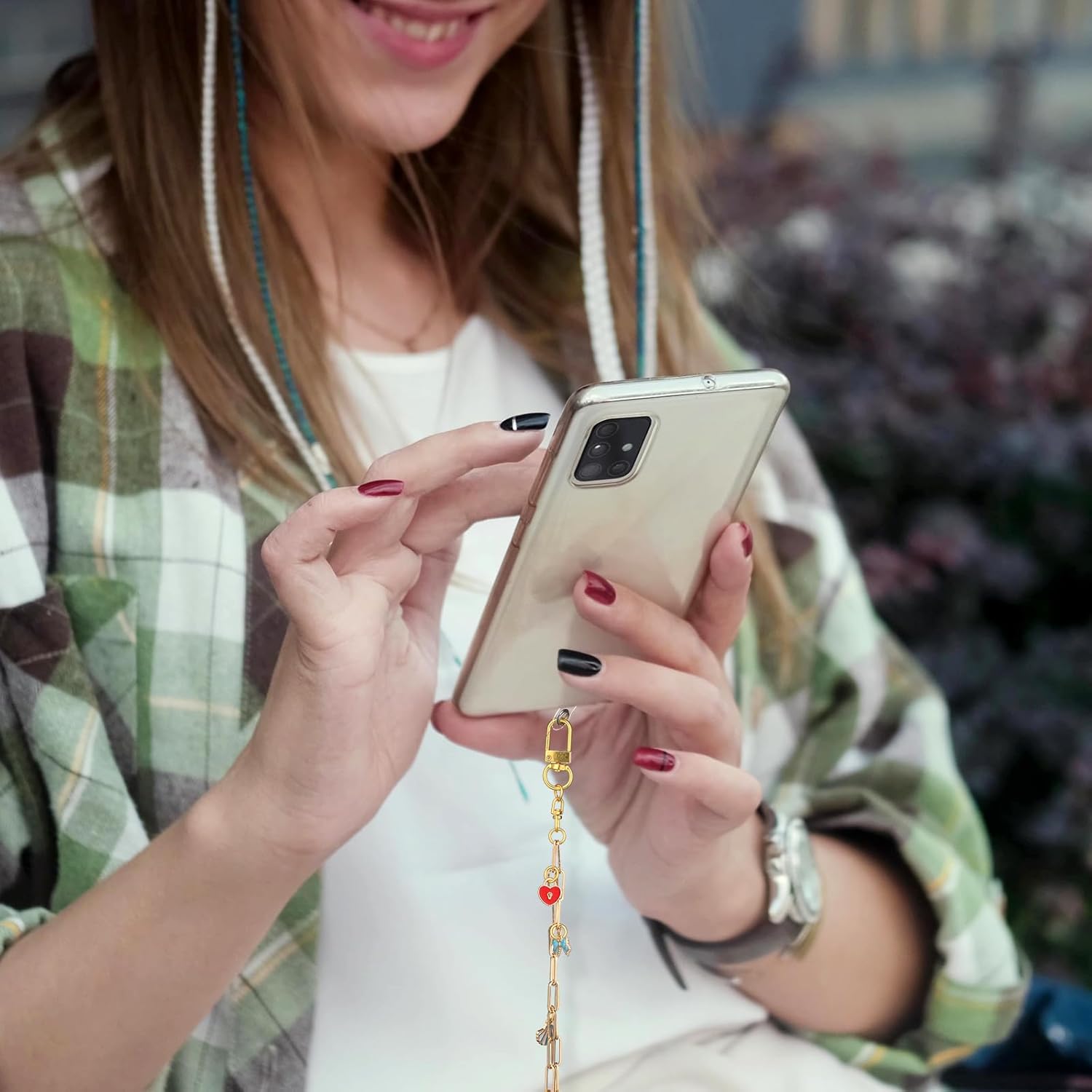 Tondiamo 141 Pcs Cute Phone Charms for Adult Detachable Aesthetic Y2k Cell Phone Charm Making Kit with 50 Charms, 70 Jump Rings and Tools for Women Beginner Jewelry Making Kit Arts and Craft Gift - Image 5