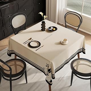 テーブルクロス 北欧 正方形 短絨 撥水 テーブルカバー おしゃれ 食卓カバー 写真05 テーブルマット 防水 防油 ダイニング 80*80cm 装飾