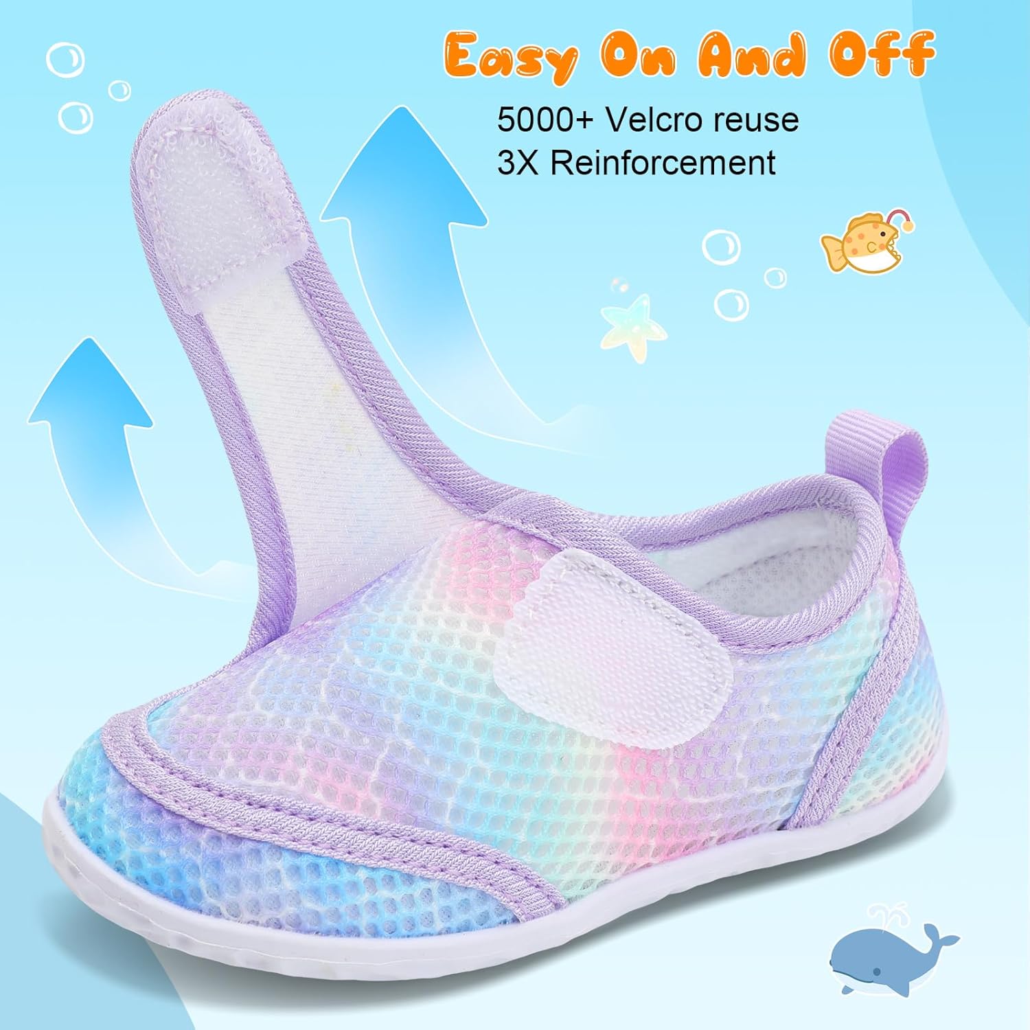 FEETCITY Toddler Water Shoes Boys Girls Swim Shoes Quick Dry Kids Aqua Socks Barefoot for Beach Swimming Pool - Image 5