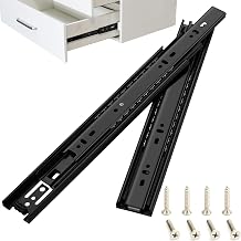 20 Inch Drawer Slides, Soft Self Close Full Extension Ball Bearing Drawer Slides, 3 Fold Full Stretch Side Mount for Custom Storage for Large Items, Extra-Deep Drawers 1 Pair-Black