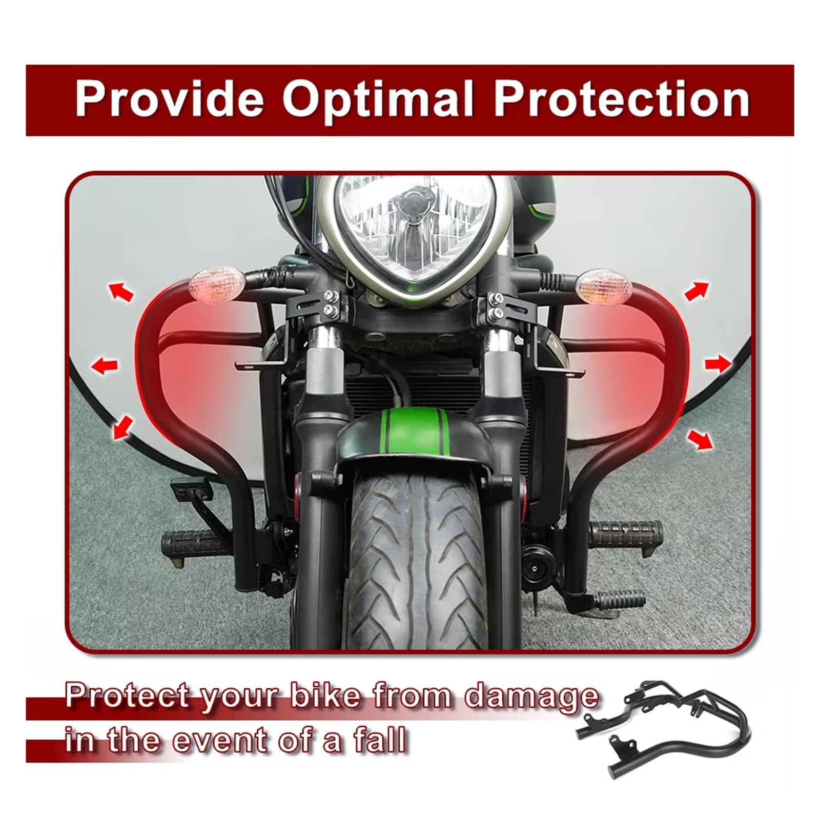 Barra Paraurti Paramotore Per Kawasaki Per Vulcan S 650 VN650 2015-2024 Moto Protezione Motore Crash Bar Telaio Paraurti Carenatura Barre Di Protezione