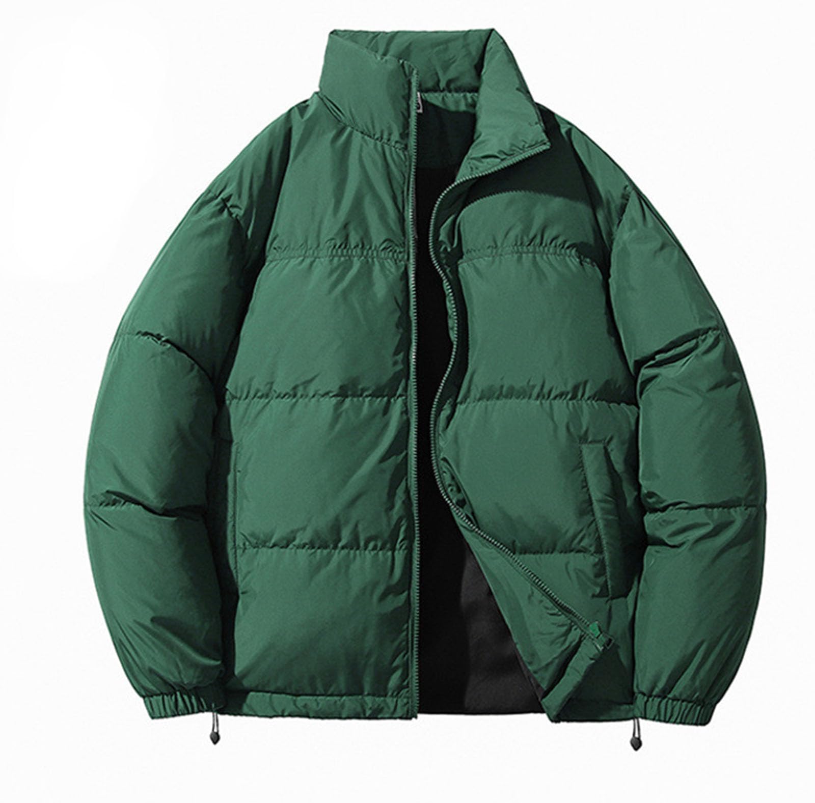 Doudoune légère d'hiver en Duvet pour Hommes Veste Doudoune isolée Manteau Bouffante pour Neige Ski randonnée Voyage,Dark Green,M