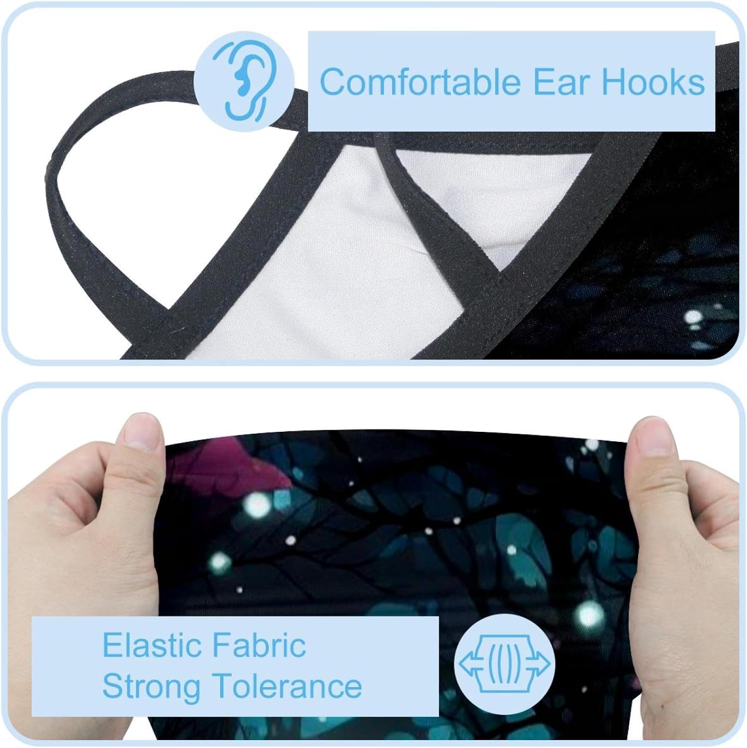 4 Pieces Cooling Neck Gaiter Face Cover for Sun Protection Firefly Face Mask Reflective for Men Women Fishing Cycling Hiking