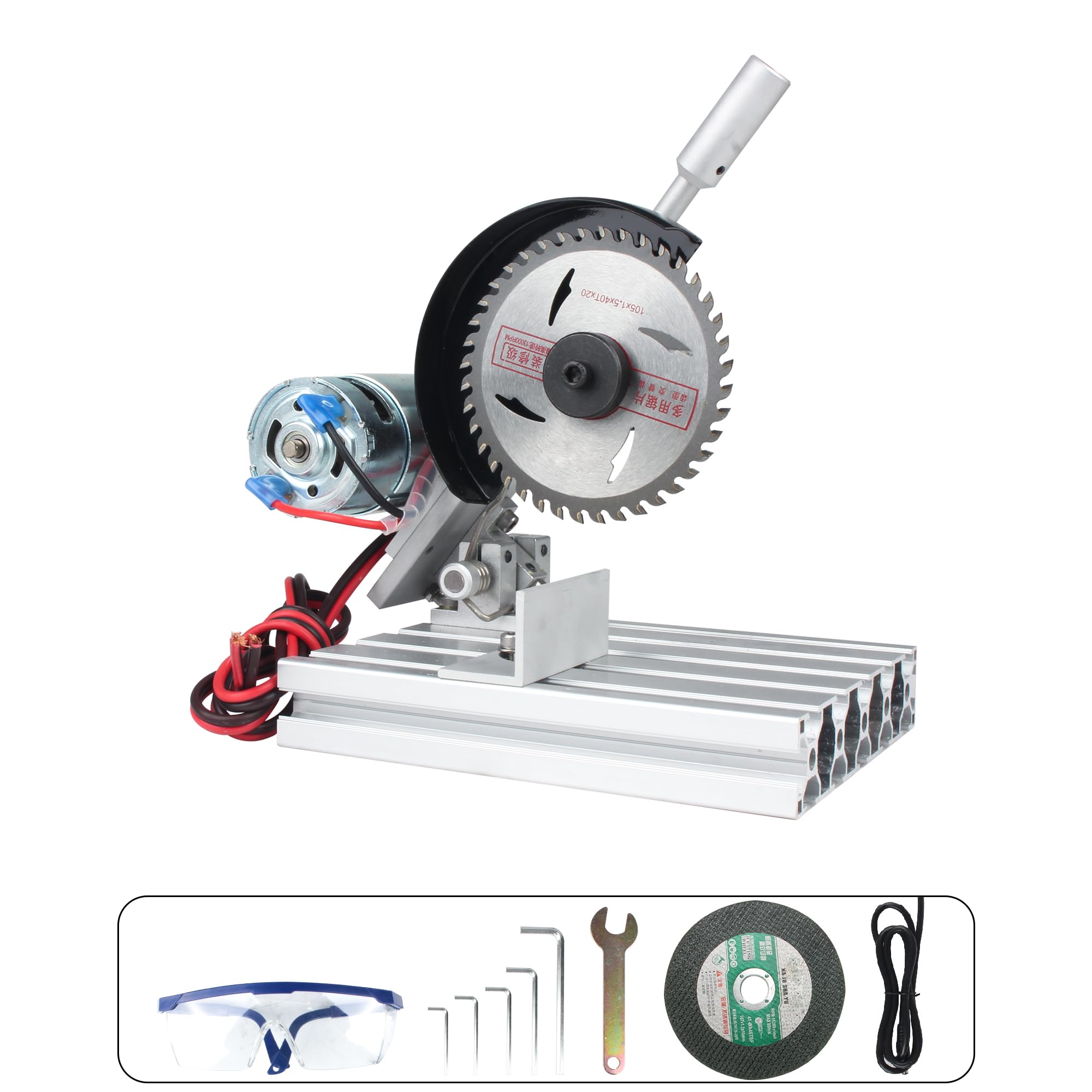 RATTMMOTOR 5" Mini Table Saw for Craft Q99-7 Multipurpose Portable Small Hobby Table Saw Cutting Machine 110V-220V, 0-45° Angle Adjustable, 997 Motor 18000RPM for Crafts