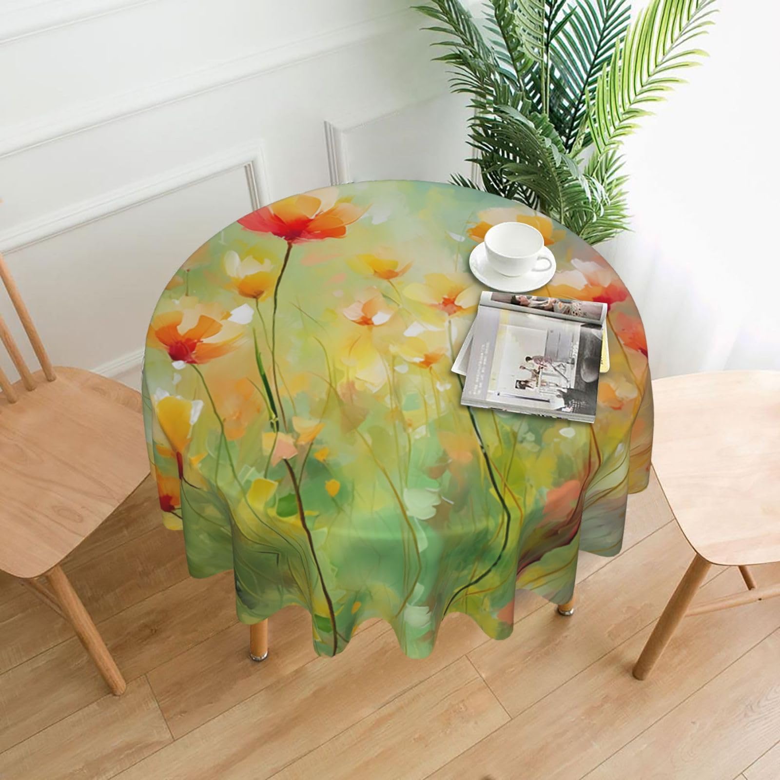 Nappe de 60 pouces fleurie idéale pour illuminer vos repas de fête