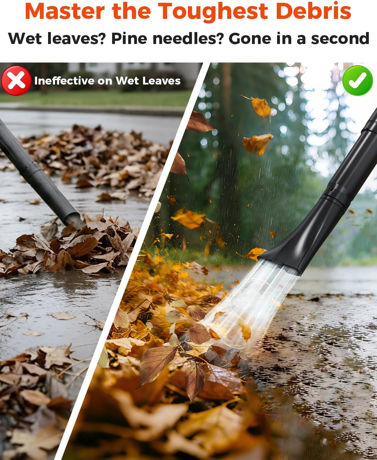 79.4cc Backpack Gas Leaf Blower 984 CFM 194 MPH Leaf Blower with Anti-Vibration Springs & Breathable Harness Heavy Duty 2-Stroke Backpack Blower for Wet Leaves, Yard & Snow