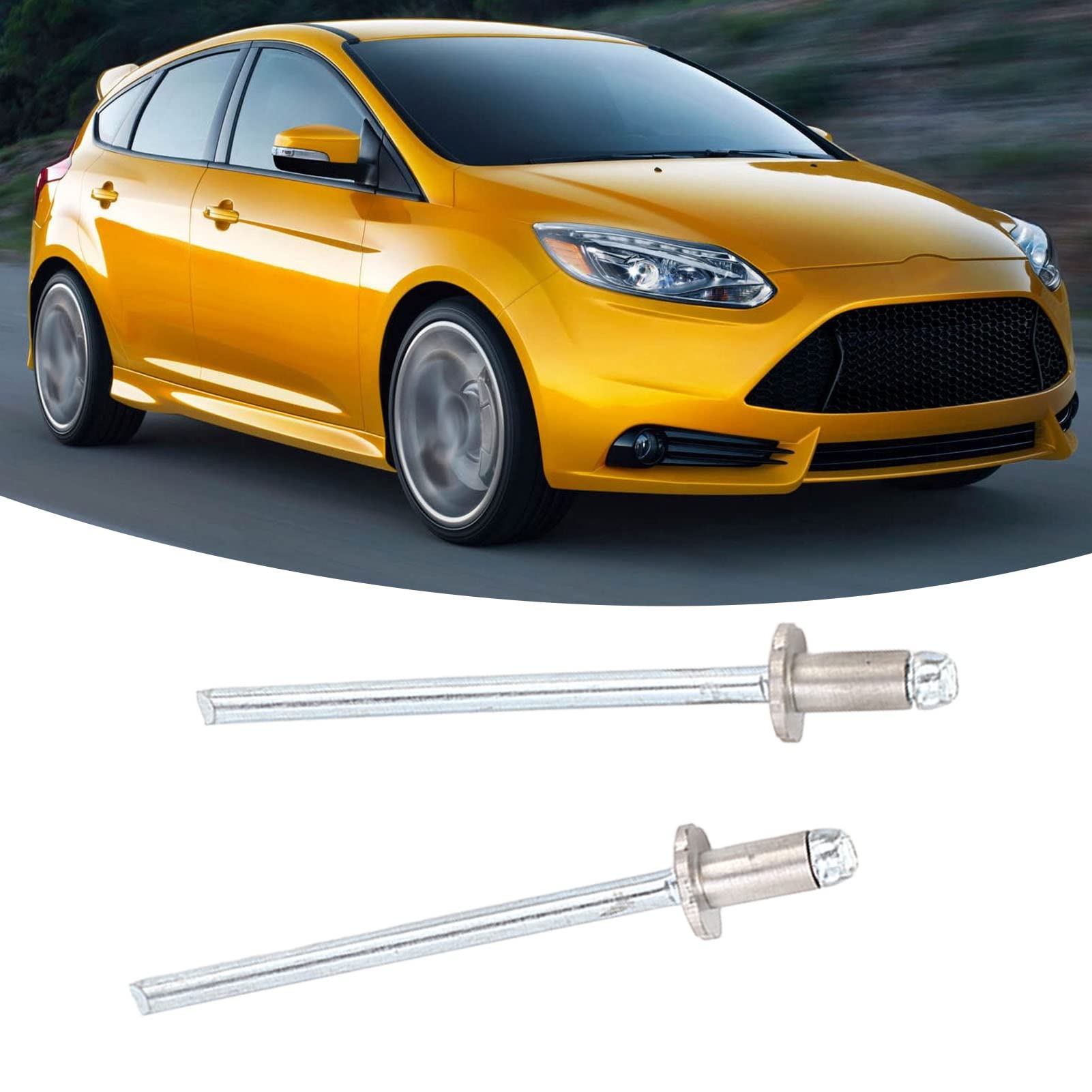 2 Pcs Stainless Steel Rosette Rivets, Silver High Strength Rosette Dash Rivet for Fixing the Door Tag