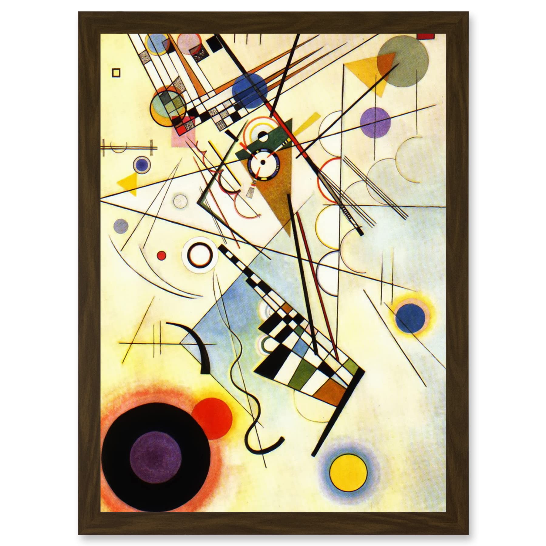 Artery8 Kandinsky Composition VIII A4 Artwork Framed Wall Art Print