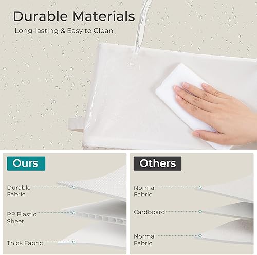 Miniatura 3 de Storageideas Cestas de almacenamiento con marco de metal, grandes cestas de almacenamiento plegables de tela para organizar estantes, organizador de