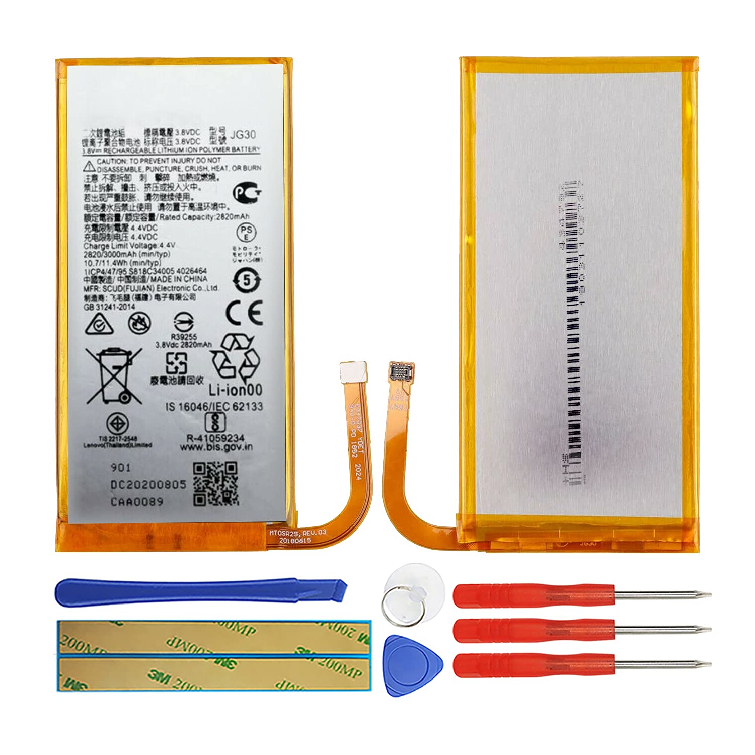 JG30 battery Compatible with Moto G7 XT1962-1, XT1962-4,XT1962-6,XT1962-5 with Repair Tool Kit
