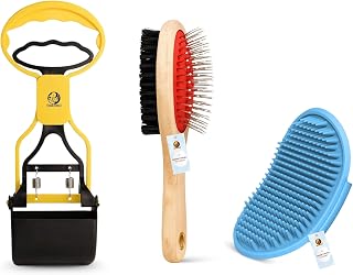 Foodie Puppies Imported Multi Utility Kit for Dogs - Combo of 3 | Dog Potty Scooper | Double Sided Soft Pin Brush | Massag... Price In India