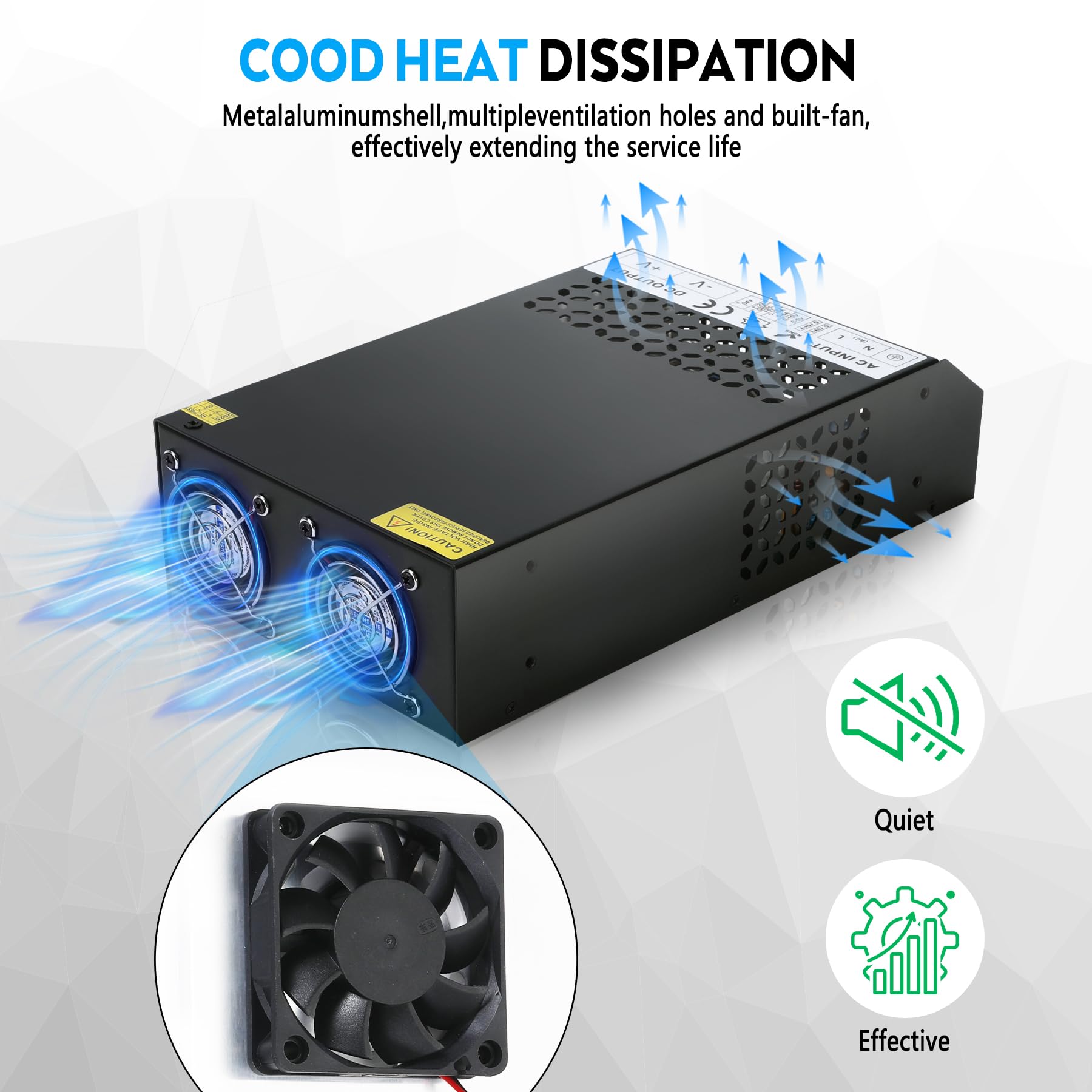 MEISHILE 13.8V 130A 1800W Netzteil Schaltnetzteile Stromversorgung AC to DC Transformator für LED Licht Streifen Glühbirne, Verstärker, Maschine, Trafo 230V 220V auf 13.8Volt 40A 50A 60A 70A 80A 100A
