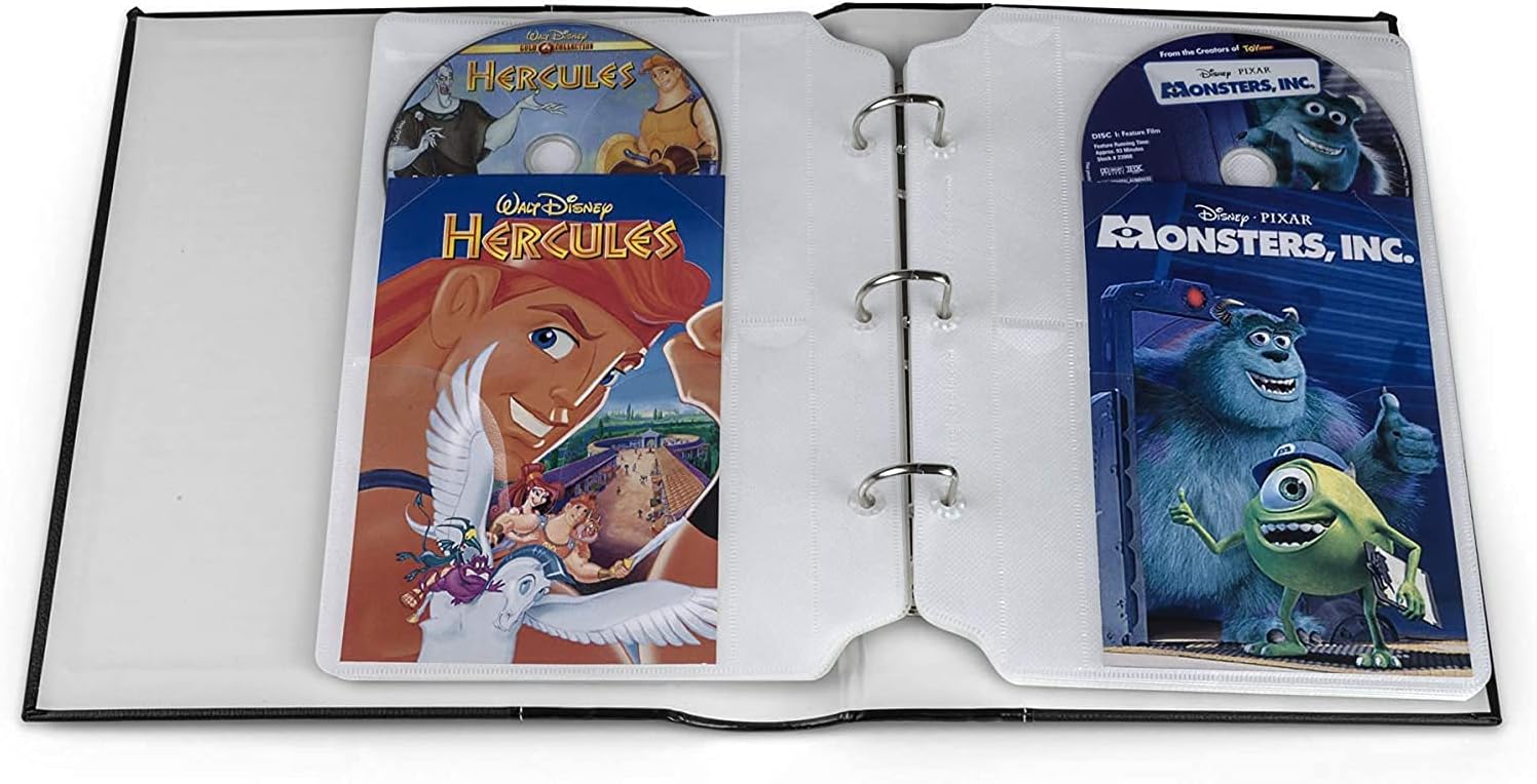 Bellagio-Italia Page Protector Insert Sheet for DVD Binder - Store Cover Art, Photos, Scrapbook, Documents (fits only Bellagio-Italia Binders), Pack of 6, 48 Sheets