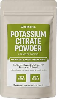 Coolinario Potassium Citrate Powder (1 LB) pH Buffer & Acidity Regulator for Beverages & Dairy | Enhances Flavor & Shelf Life | Perfect for Sports Drinks, Cheese & Jams | Food Grade