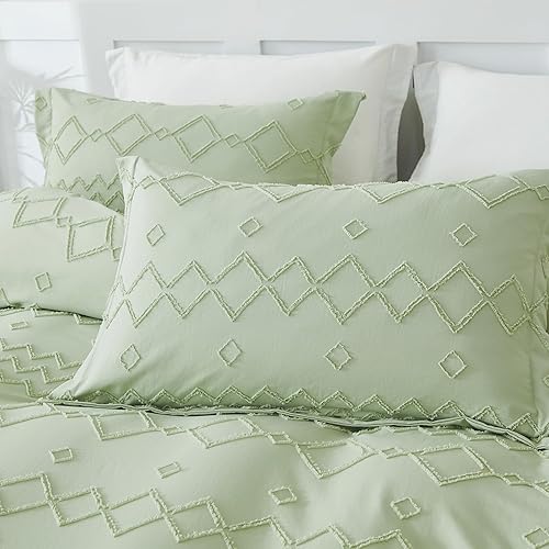 Miniatura 6 de EMME Juego de funda de edredón tamaño Queen, juego de funda de edredón de microfibra copetuda, juegos de ropa de cama bohemia Queen para todas las