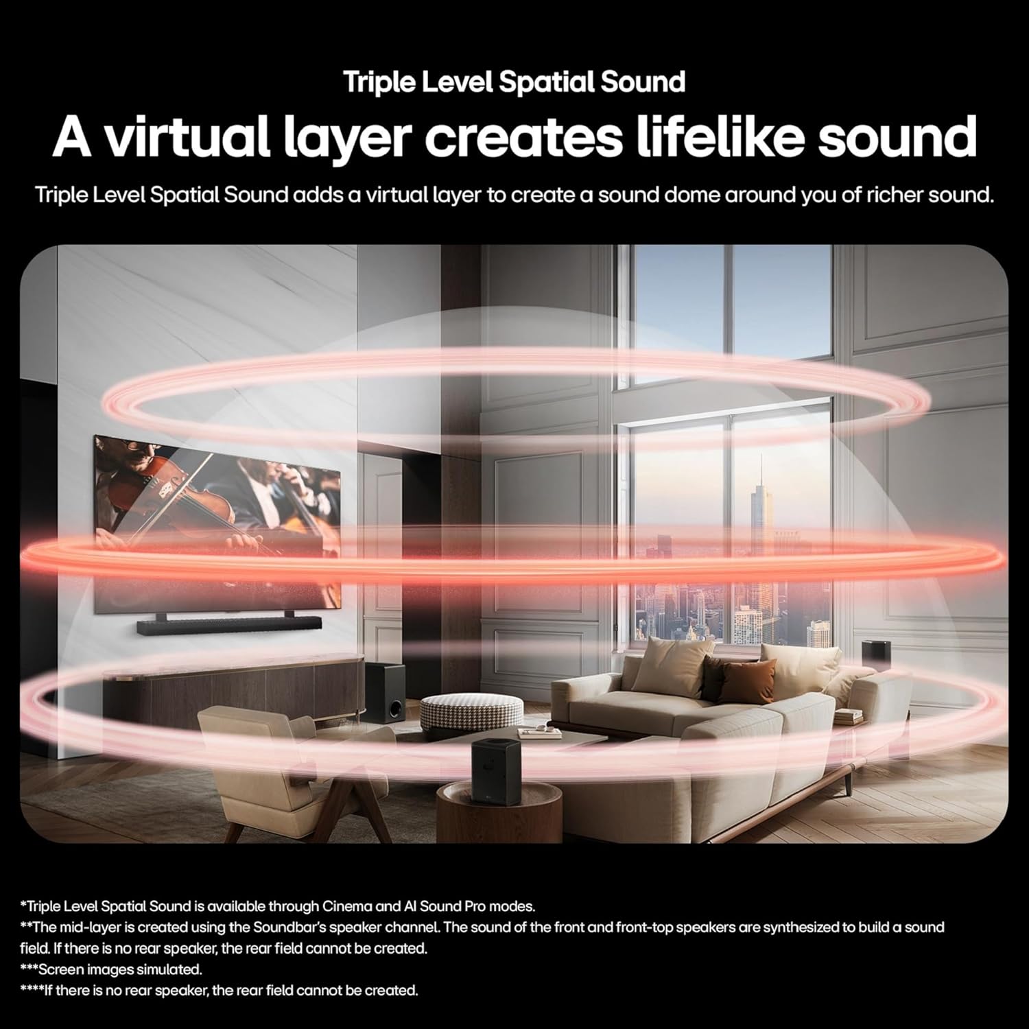 LG S70TY 3.1.1-Channel QNED TV Matching Soundbar, Dolby Atmos, Wow Orchestra, Rear Speaker Ready, Wireless Subwoofer (2024 Model) - Image 9