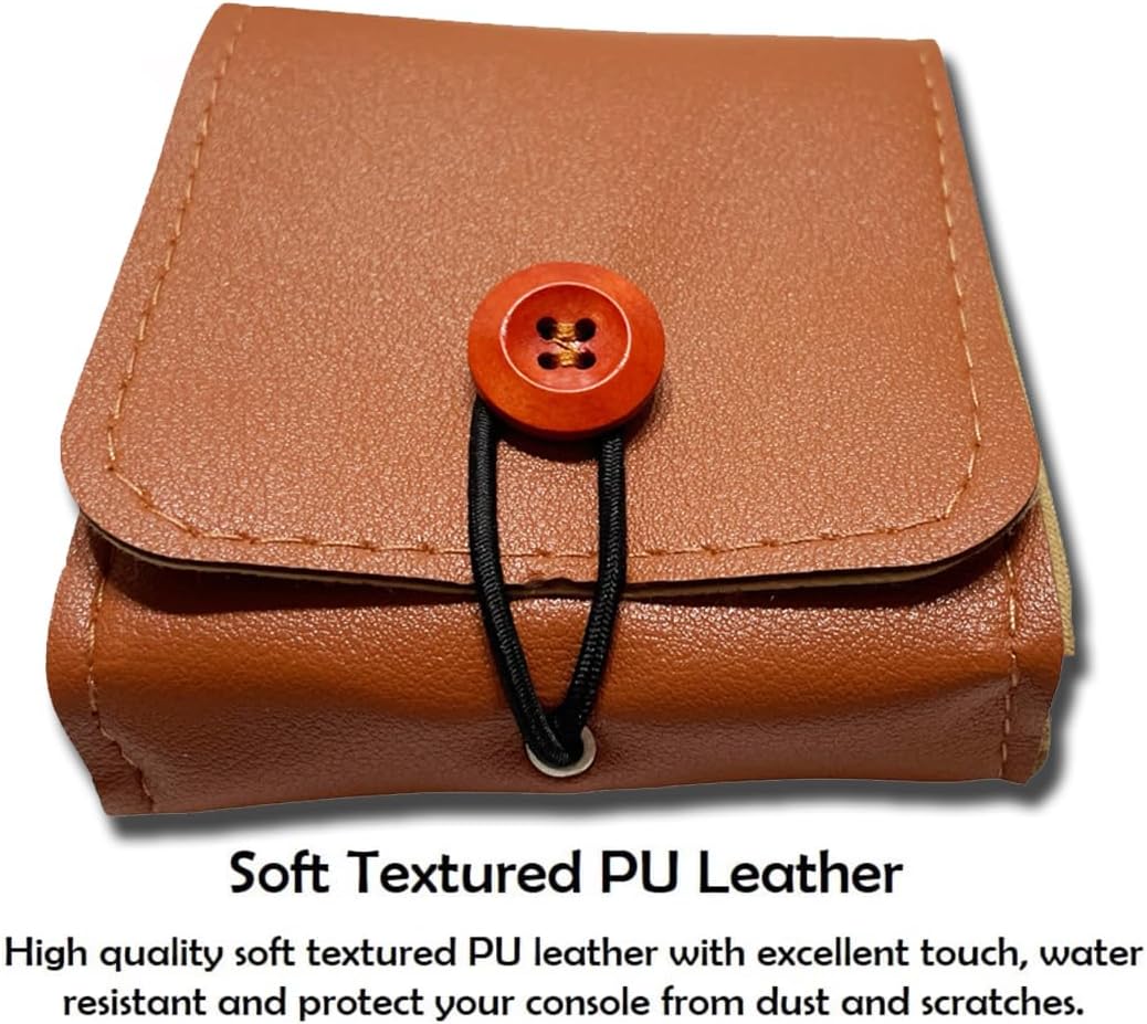PU Leather Case Carrying Bag for for Nintendo Game Boy Advance SP / RG280V / MIyoo Mini - Portable Travel Case, Protective Pouch for Handheld Retro Game Console (Brown) image 5