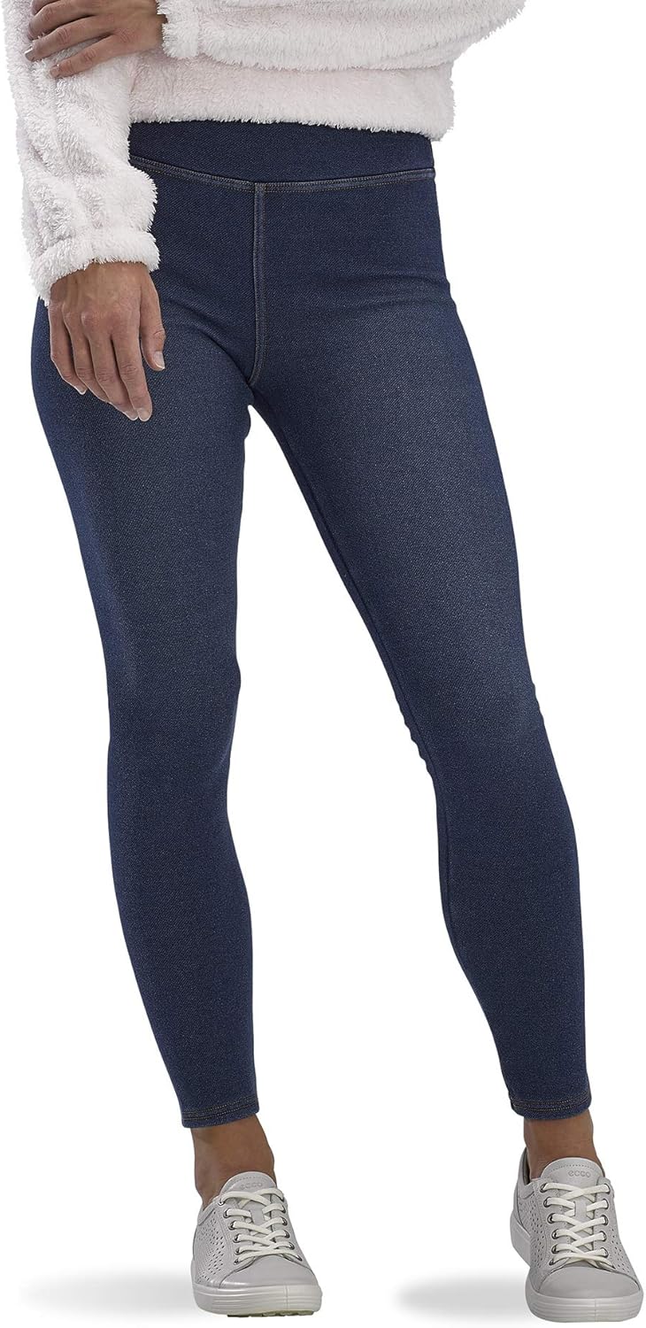 HUE Women’s Plush Lined Warm & Cozy Denim Leggings