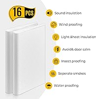 Vista 3 de Zonon 16 piezas de sello de esquina de puerta, burletes para marco de puerta exterior, tapones adhesivos para esquinas para burletes y protección