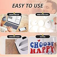 Vista 3 de HTVRONT Vinilo Puff de Transferencia de Calor - 10" x 6 pies Vinilo HTV Puff Rojo para Camisetas, Vinilo de Transferencia de Calor 3D Puff