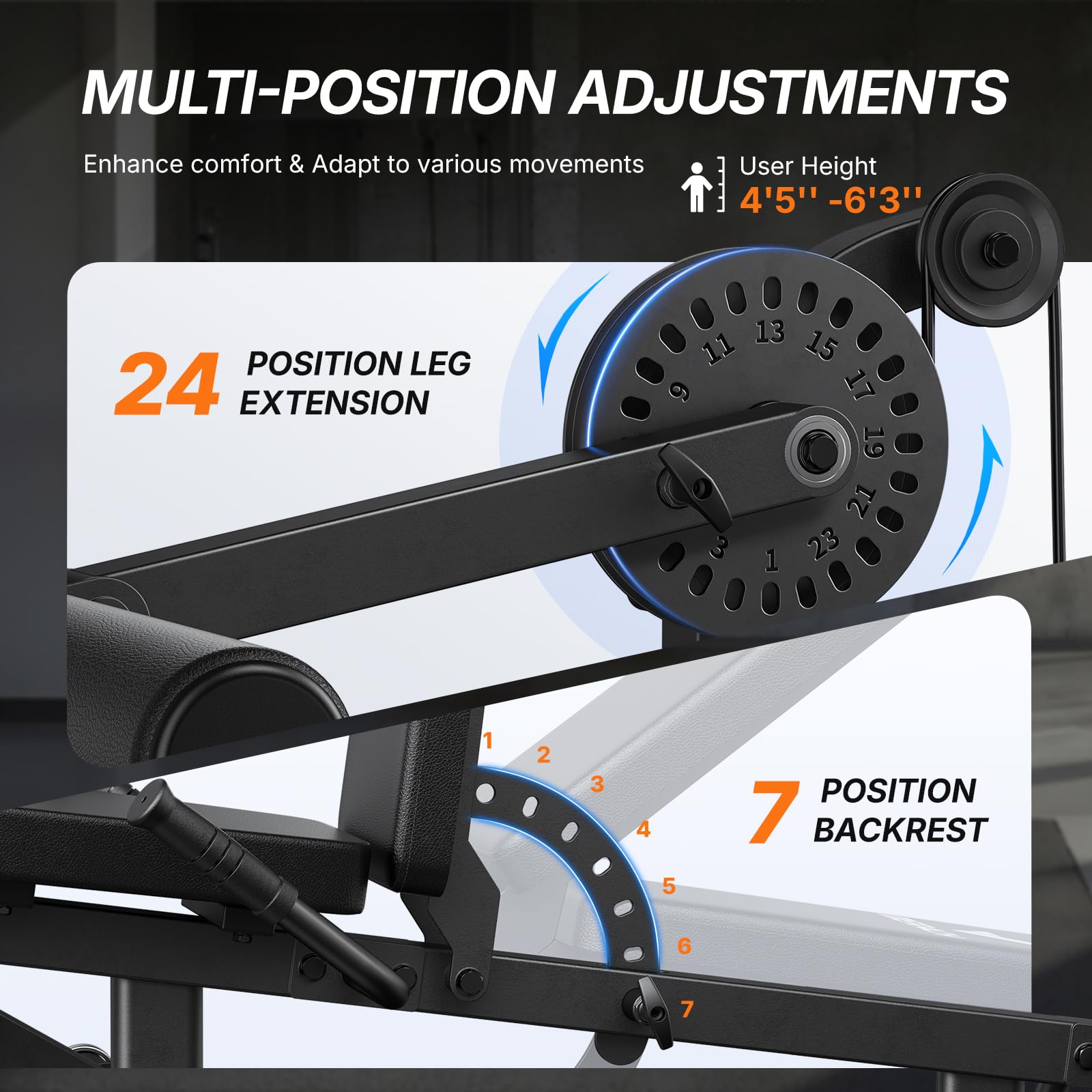 Snapklik.com : MERACH Leg Extension & Hamstring Curl Machine, 700LB ...