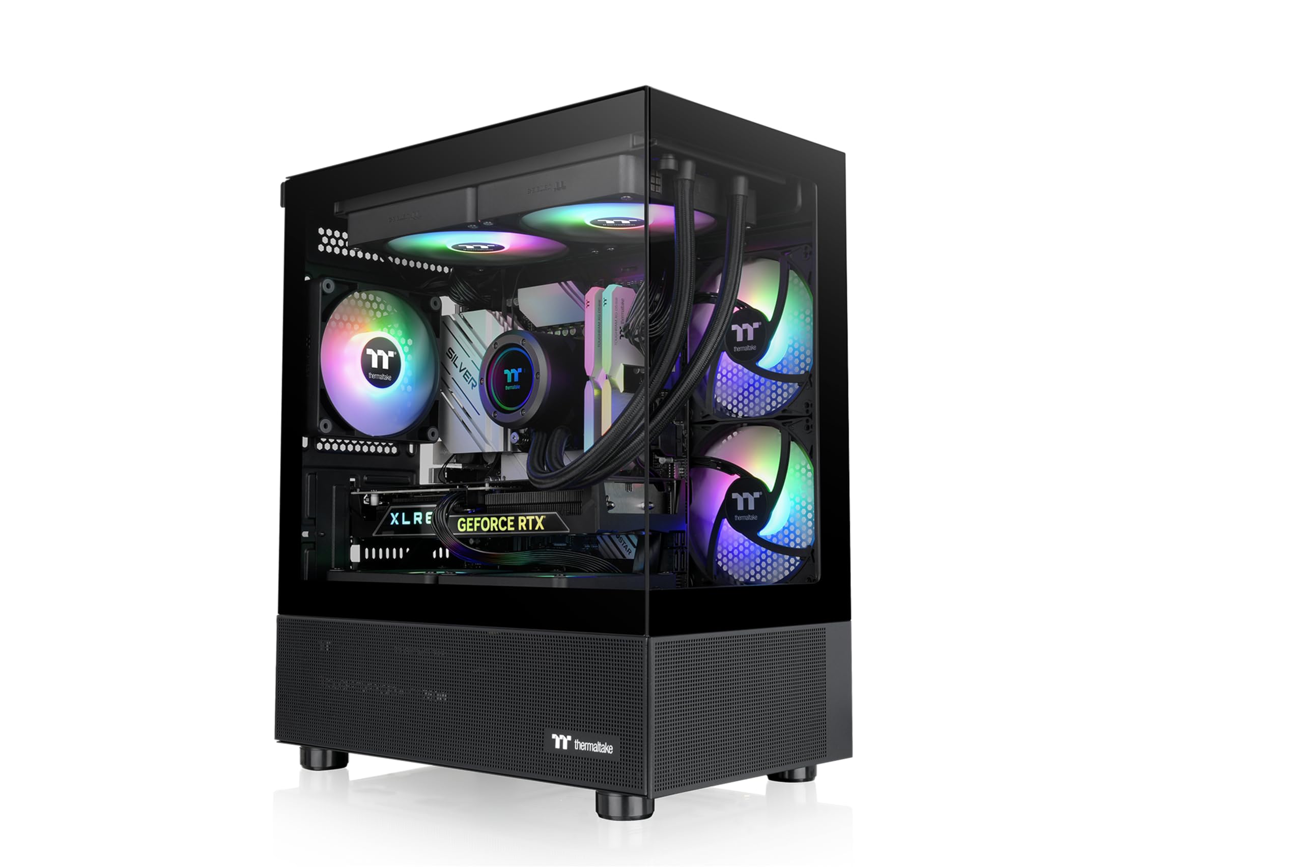 Thermaltake View 170 ARGB Tempered Glass Micro Case Black Edition, CA-1Z4-00M1WN-00 - Micro Tower - Black