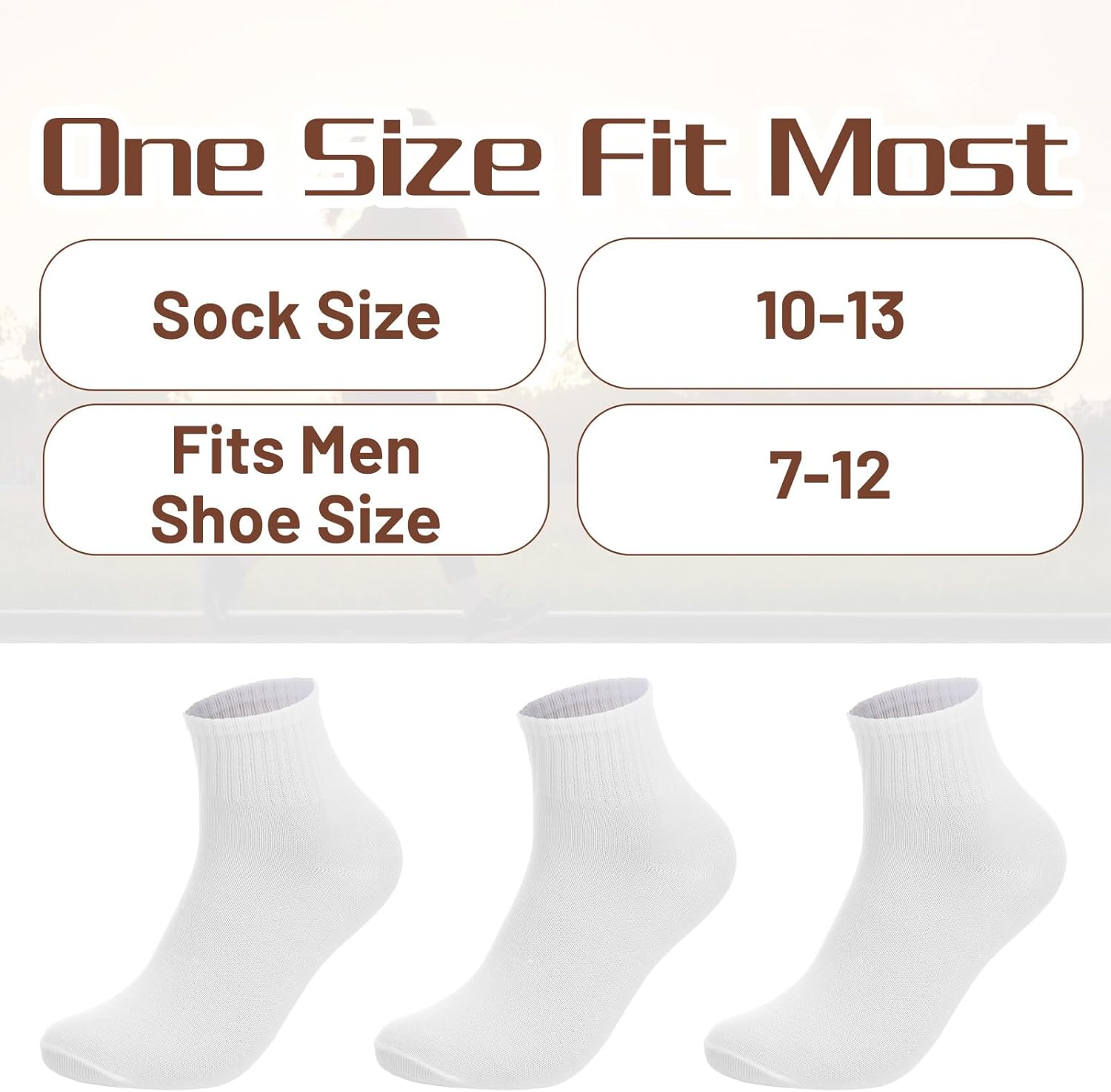 50 Pairs Thin Crew Socks for Men & Women, Bulk Pack Sports Athletic Socks Breathable Casual Sock in Bulk Moisture Wicking Sock Wholesale Value Classical Pack, White - Image 4