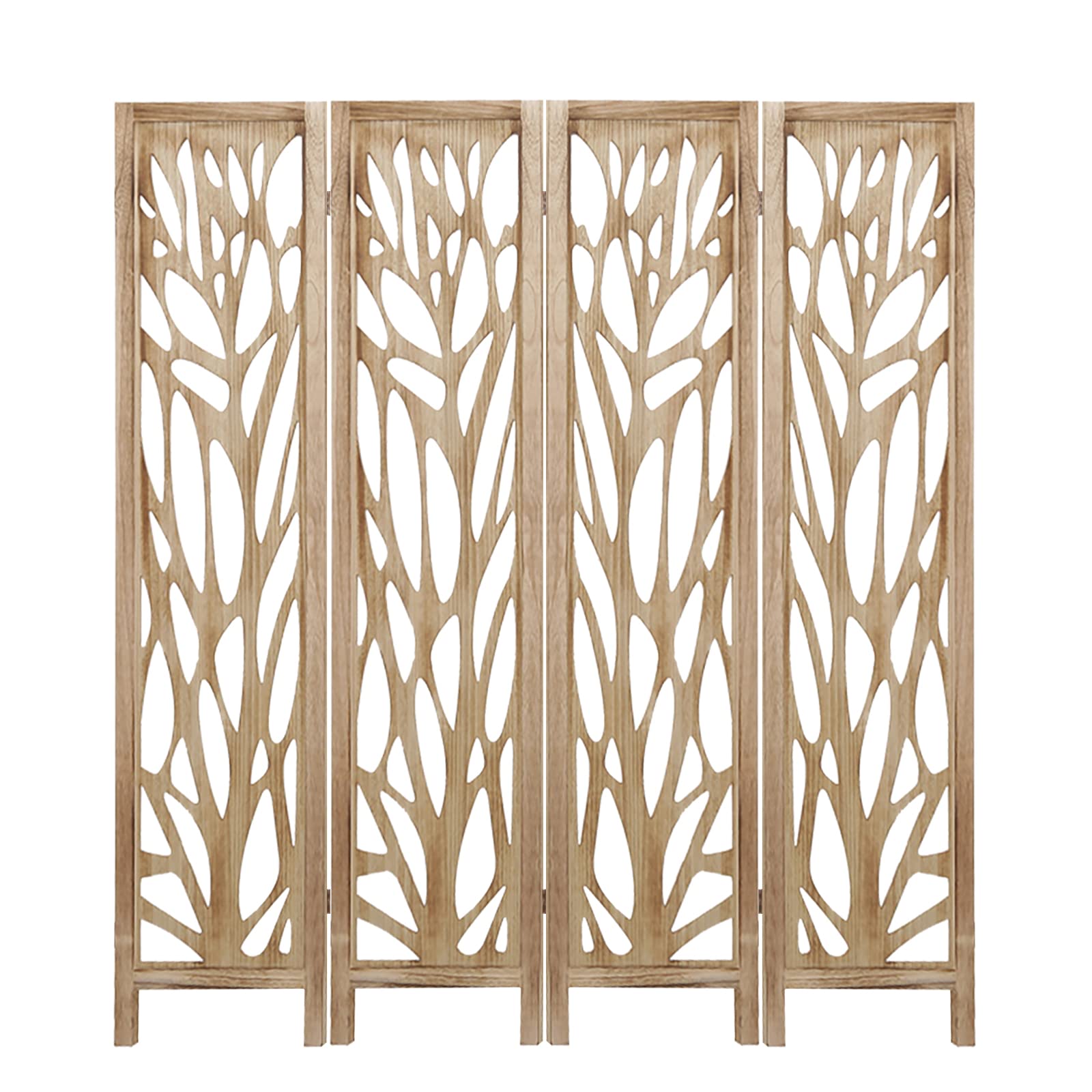 Buy Carved Wood Room Dividers 4 Panel , 5.6 FT Tall CutOut Room