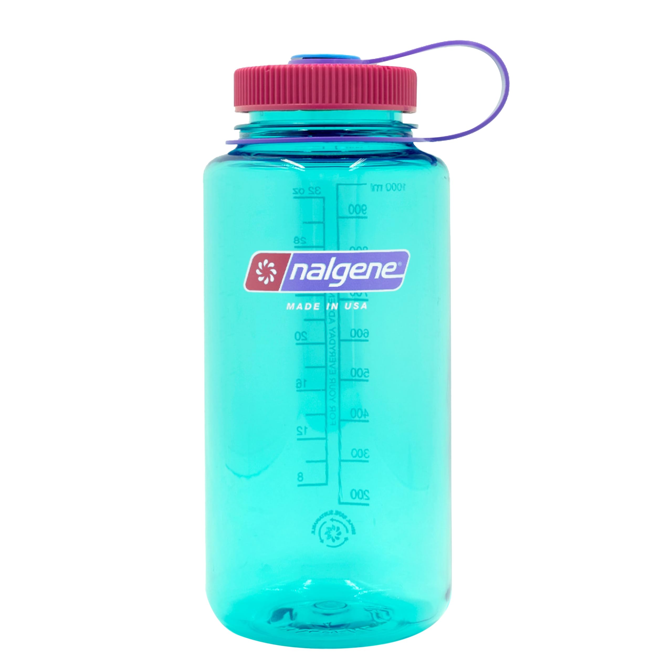 Nalgene Sustain Tritan BPA-Free Water Bottle Made with Material Derived From 50% Plastic Waste (using ISCC certified mass balance), 32 OZ, Wide Mouth