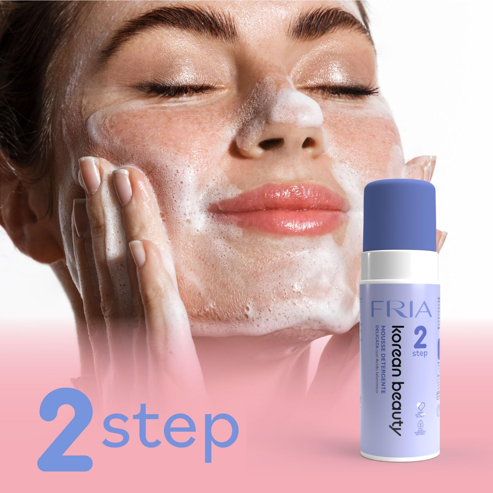 Fria Korean Beauty Kit Doppia Detersione, Burro Struccante Idratante Korean Beauty + Mousse Detergente Delicata Korean Beauty + Maschera Viso Purificante Fria Giappone in Omaggio