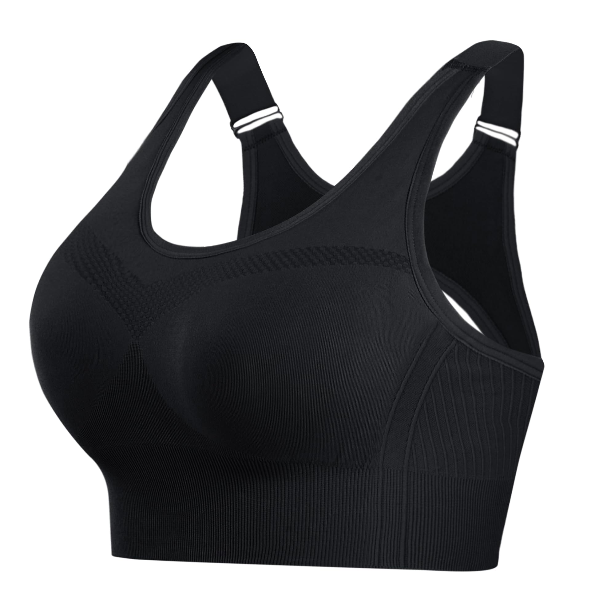 Litherday Sport BH Damen Starker Halt Yoga Sports Bra Ohne Buegel mit Abnehmbar Gepolstert Verstellbar Träger